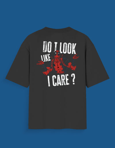 Deadpool Cares - Custom Unisex Oversized T-Shirt