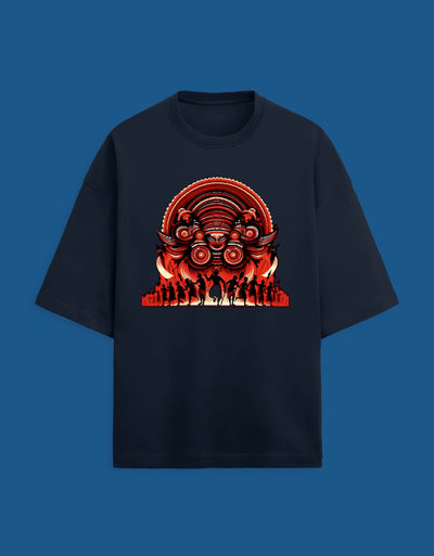 Theyyam Folklore - Custom Unisex Terry Oversized T-shirt
