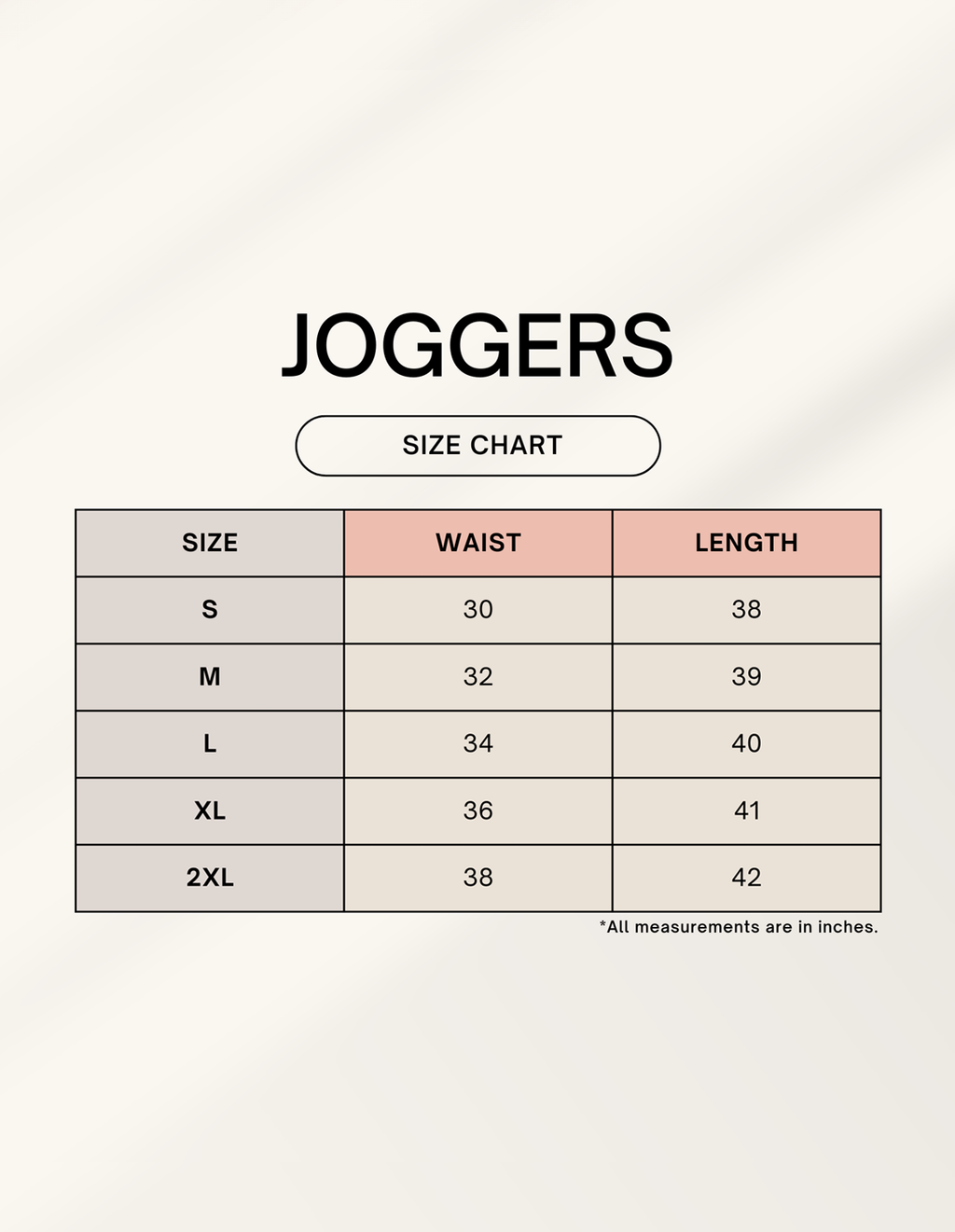 Color_Size Chart