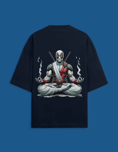 Deadpool Meditates - Custom Unisex Terry Oversized T-shirt
