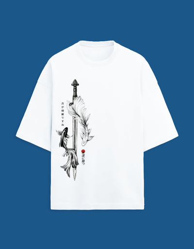 Koi Katana - Custom Unisex Terry Oversized T-shirt