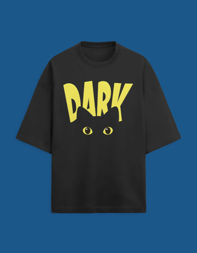 Dark Cat - Custom Unisex Terry Oversized T-shirt
