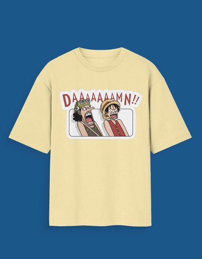 Daaaamn Luffy!! - Custom Unisex Oversized T-Shirt